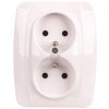 KOS1 Gniazdo podwójne z/u białe 110436