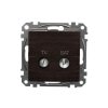 Gniazdo TV/SAT przelotowe (7dB), wenge, efekt drewna, Sedna Design i Elements SDD181474S
