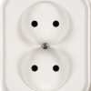 ECO Gniazdo podwójne b/u białe GPt-5C