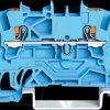2201-1204 2-conductor through terminal block , 1.5 mm², blue