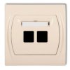 LOGO Gniazdo multimedialne podwójne bez modułu (standard Keystone) beżowy 1LGM-2P KARLIK