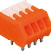 PCB terminal, 5 pole, pitch 2.5 mm, AWG 28-20, 6 A, cage clamp, orange, 218-105/000-012
