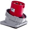 Wtyczka tablicowa skośna 125A 5P 400V czerwona IP67 POWER TWIST 745-6