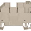Through terminal block, screw connection, 1.5-16 mm², 2 pole, 57 A, 8 kV, dark beige, 1042400000