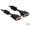 Delock 83106 DVI-I 24+5 Plug to Socket Extension Cable 1.0m Black Ferrite Core