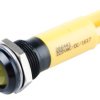 Lampka kontrolna do montażu panelowego 230V ac, Żółta 12mm LED Czarny RS PRO