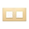 Ramka ozdobna Eikon Evo, 2+2M, Total Satin Gold, 21643.G10