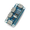 USB Hub Hat - 4-portowy hub - nakładka do Raspberry Pi 4B/3B+/3B/Zero - Waveshare 12694