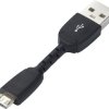 Renkforce Kabel USB USB 2.0 Złącze męskie USB-A, Złącze męskie USB Micro-B 0.05 m czarny RF-4260171