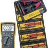 Multimetr z przewodami i sondami Fluke FLK115/TLK-225-1, CAT III 600 V, 0.1 mV - 600 V, 0.001 - 10 A, 16 szt.
