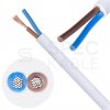 Kabel mieszkaniowy OMY / H03VV-F 2x0,5mm2 biały 300/300V giętki linka Elektrokabel