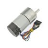 12V Metal DC Geared Motor with Encoder (43.8:1, 251RPM, 18Kg.cm)