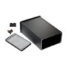 Shielded Extruded Aluminum Flanged Enclosure - 6.3x4.09x2.15 Black