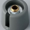 Rotary knob, 6.35 mm, plastic, gray, Ø 20 mm, H 16 mm, A3020638