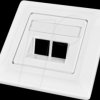 WKS OUTLET 2 Flush mount junction box for 2x Keystone module, RAL9010