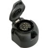 IWH 10209 Trailer socket 13-pin socket-plug Plastic Trailer Push-Fit Systems