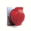 Złącze przemysłowe - zasilające 16A Gniazdo 415 V 3P+N+E Amphenol Industrial Czerwony Montaż na panelu IP44