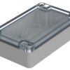 Obudowa Poliwęglan Euromas X 37.2 mm 125 mm wys. zew. 75 mm Bopla IP68, IP66 IK07 Jasnoszary Bezbarwny
