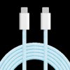 Kabel USB wtyk C - wtyk C 100W, 1m oplot, niebieski; Kruger&Matz