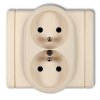 FLEXI Gniazdo podwójne z/u beżowy 1FGP-2zp