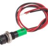 Lampka kontrolna do montażu panelowego 24V dc, zielona 6mm LED Wyprowadzenia RS PRO