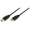 LogiLink CU0042 USB 3.2 Gen 1 Cable Black 2m USB-A Plug to USB-A Socket