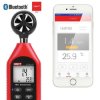 Ręczny mini anemometr z termometrem i maks./min, wbudowany Bluetooth termoanemometr UT-363-BT