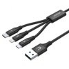 UNITEK PRZEWÓD USB 3IN1CHARGING (C,LIGHTNING,MUSB)