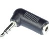 Przejście JACK wtyk 3.5mm - gniazdo 3.5mm stereo kątowe