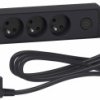 Odace Przedłużacz 5 gniazdowy z łącznikiem 3m antracyt ST9353B