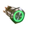 Metal illuminated Pushbutton-Green Ring