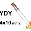 Przewód YDY żo 4x10 mm2 (450/750V) instalacyjny okrągły biały NYM-J (bębnowy) G-106461 TELEFONIKA