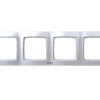 KARO Ramka poczwórna do łączników IP44 srebrny perłowy RH-4S/43