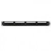 Qoltec Patch panel RACK 24 porty kat.5E UTP Czarny