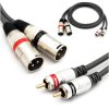 Kabel 2x XLR Męski 2x Wtyk RCA Vitalco MKr20 3m