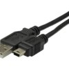 Kabel USB 1,8m czarny USB A/M wtyk - miniUSB B/M wtyk s/USB 2.0 AK-300108-018-S
