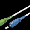 59621 Simplex FO patch cable, SC-APC (8°)<>SC-UPC,white, 5.0 m