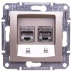 Sedna Gniazdo satyna 2xRJ45 5e FTP SDN4600168