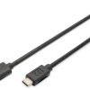USB 2.0 connection cable, USB plug type C to USB plug type A, 3 m, black, AK-300148-030-S
