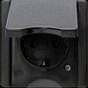 947405009 proAQA - Earthed contact outlet, hinged cover, black