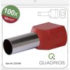 Quadrios 22C440 Podwójna końcówka 10 mm² z częściową izolacją czerwony 1 zest.