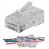 Wtyk modularny RJ45 8P8C kat.6 nieekranowany UTP drut przelotowy NEKU WORECZEK 10szt.