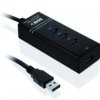 Hub IBOX USB 3.0 CZARNY 4-PORTY IUH3FB (4x USB 3.0 kolor czarny)