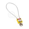 Kłódka bezpieczeństwa LOTO z linką (400 mm), żółta, 146125