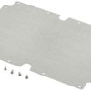 Mounting plate, steel, (L x W x H) 284 x 185 x 2 mm, gray, for series 1554X/1554XA, 1554XPL