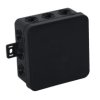 Puszka natynkowa elastyczna V6 85x85x41mm IP54 12-wlotowa klik czarna 036-05 VIPLAST