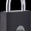 YE3B/32/116/1/BK Padlock, aluminium, 32 mm