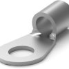 Uninsulated ring cable lug, 10.5-16.8 mm², AWG 6, 8.33 mm, M8, metal, 33466