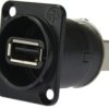 Neutrik Gniazdo Tablicowe Panelowe Adapter Usb 2.0 A / B Odwracalny Czarny...