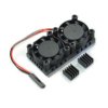 Raspberry Pi Dual Cooling Fans Kit (Compatible for Raspberry Pi 3B/3B+/4B)